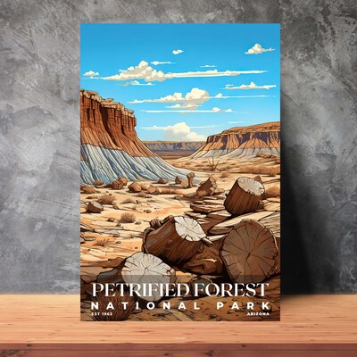 Petrified Forest National Park Poster, Travel Art, Office Poster, Home Decor | S7 - image3